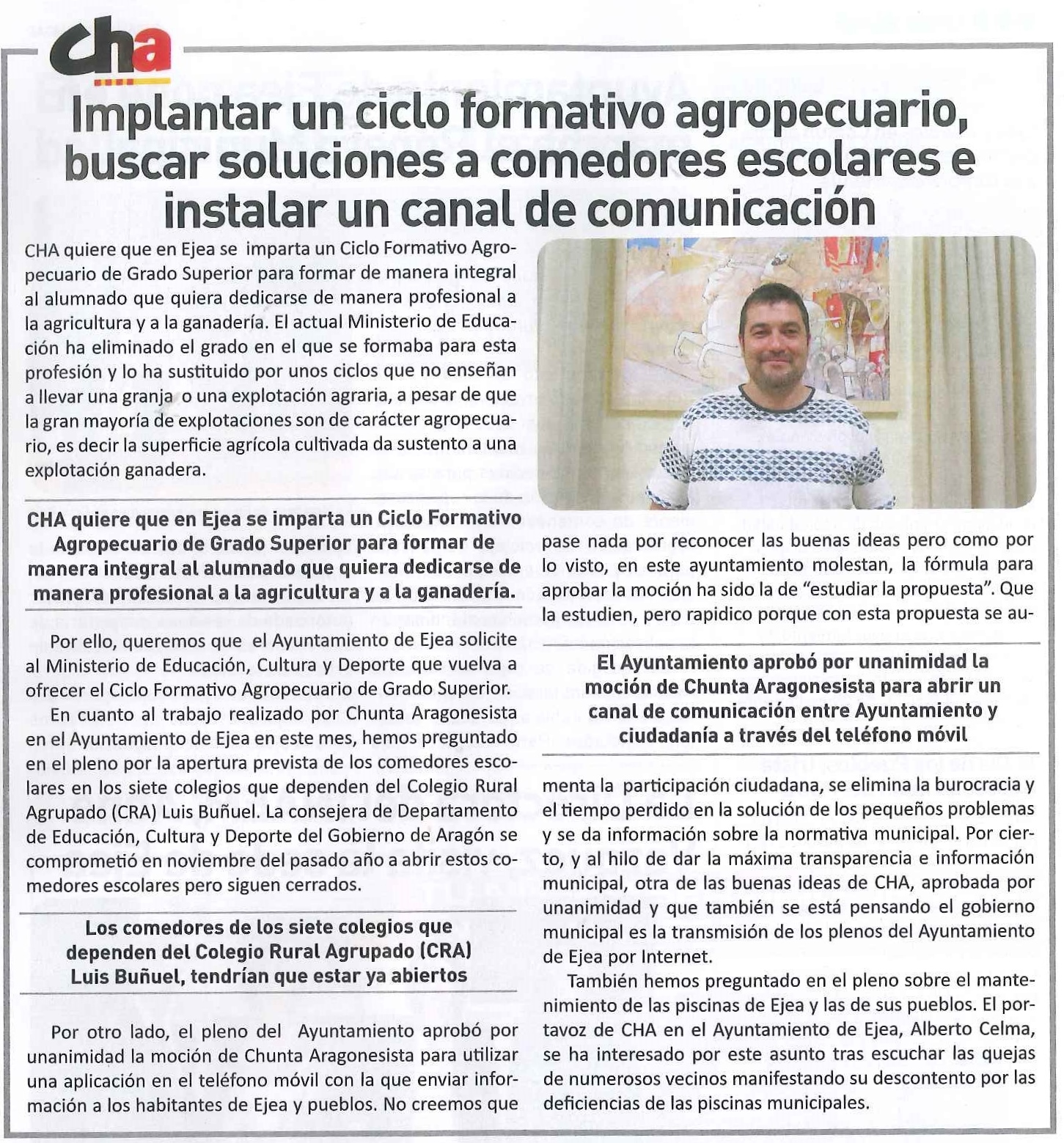 grado agropecuario en Ejea